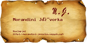 Morandini Jávorka névjegykártya